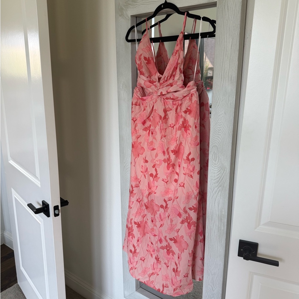 NWT Pearl + Sea Pink Cutout Maxi Dress